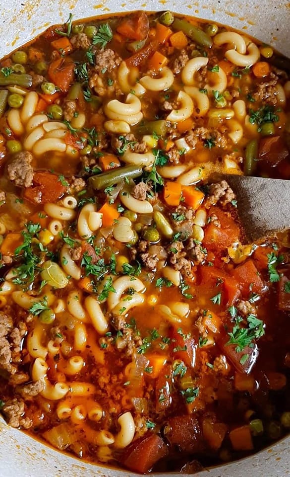 Beef and Macaroni Soup