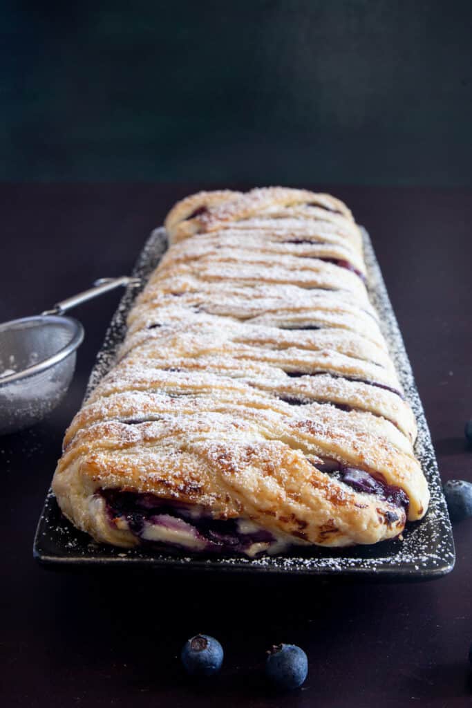 Easy Ricotta Blueberry Strudel