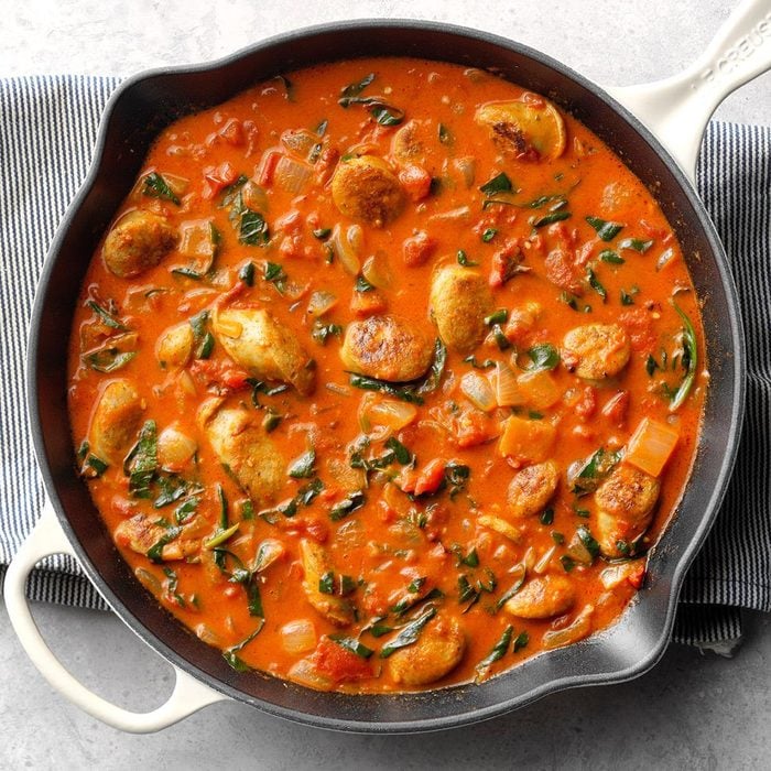 Sausage-Tomato Coconut Curry