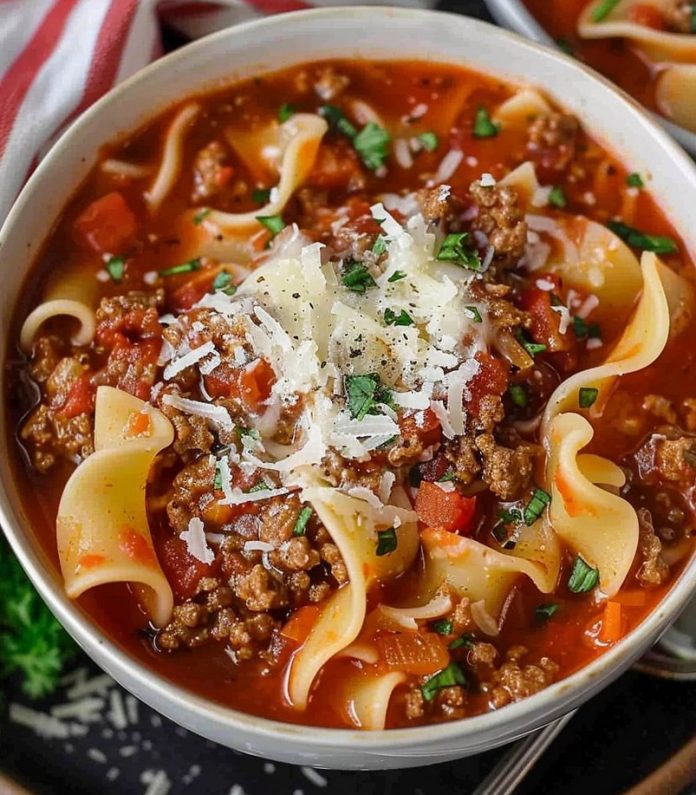 Slow Cooker Lasagna Soup Recipe