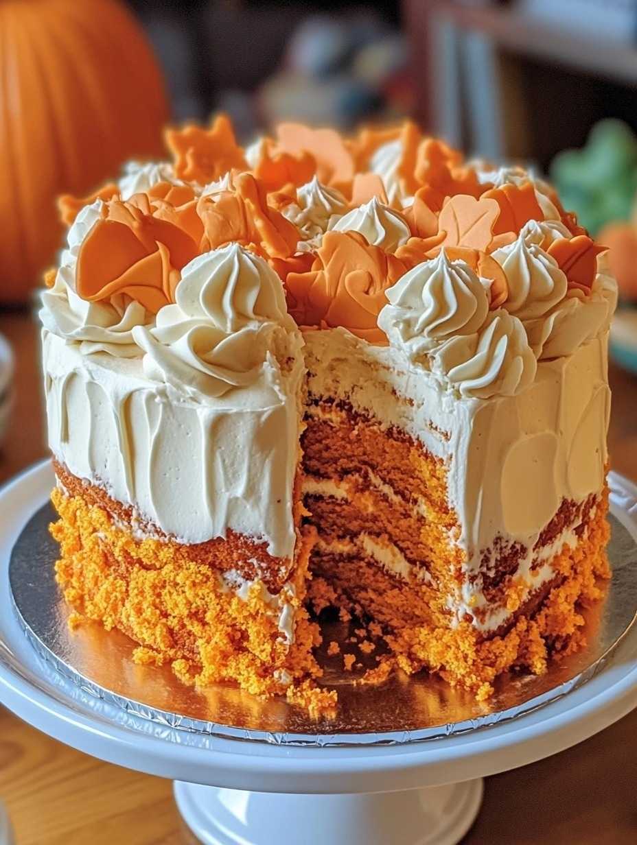 Pumpkin Patch Poke Cake 