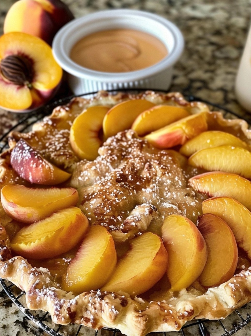 Golden, Crispy, and Filled with Sweet Peaches!