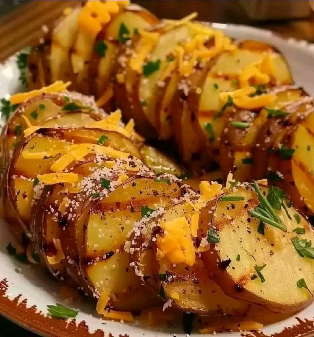 Roasted Potato Slices with Cheese