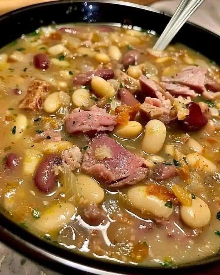 Crock Pot Northern Beans & Ham