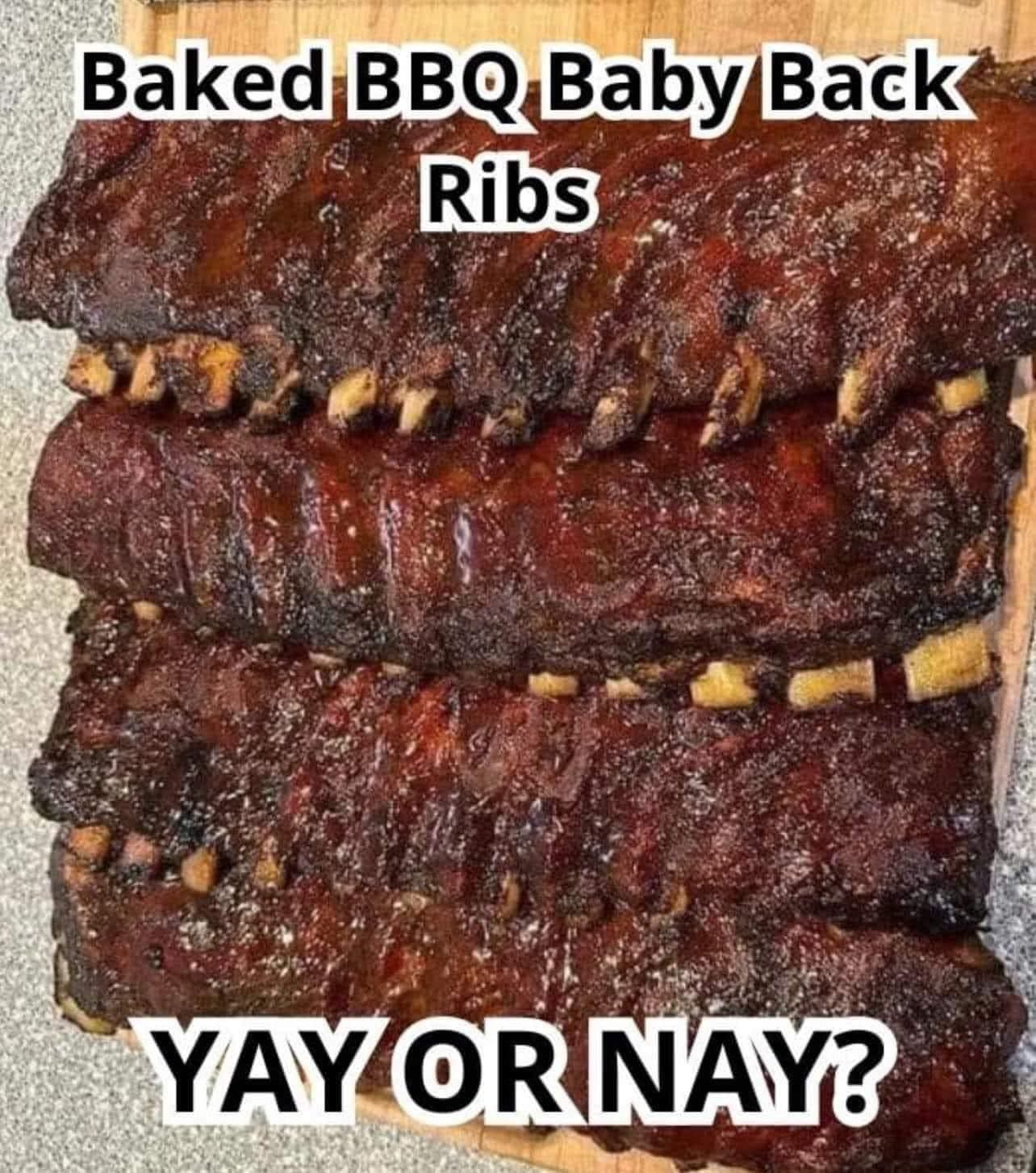 Baked BBQ Baby Back Ribs