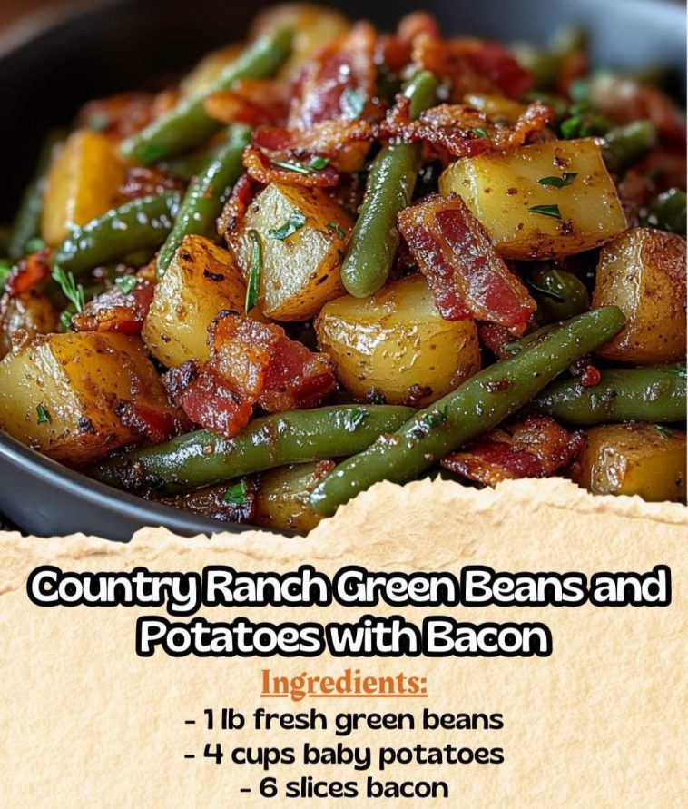 Country Ranch Green Beans and Potatoes with Bacon