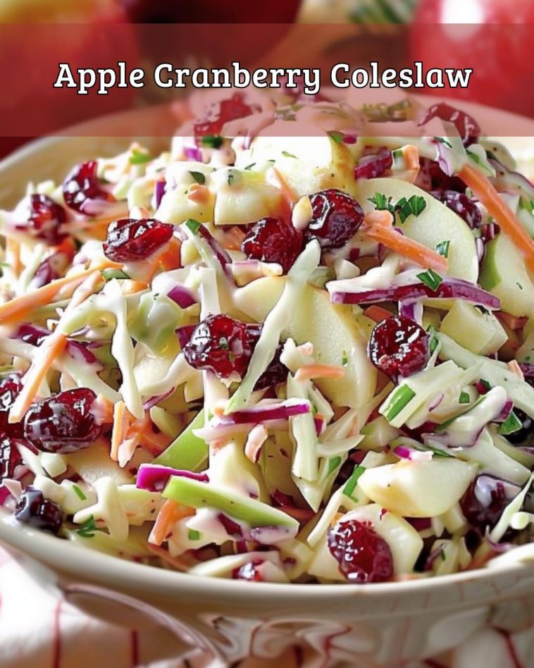 apple cranberry coleslaw