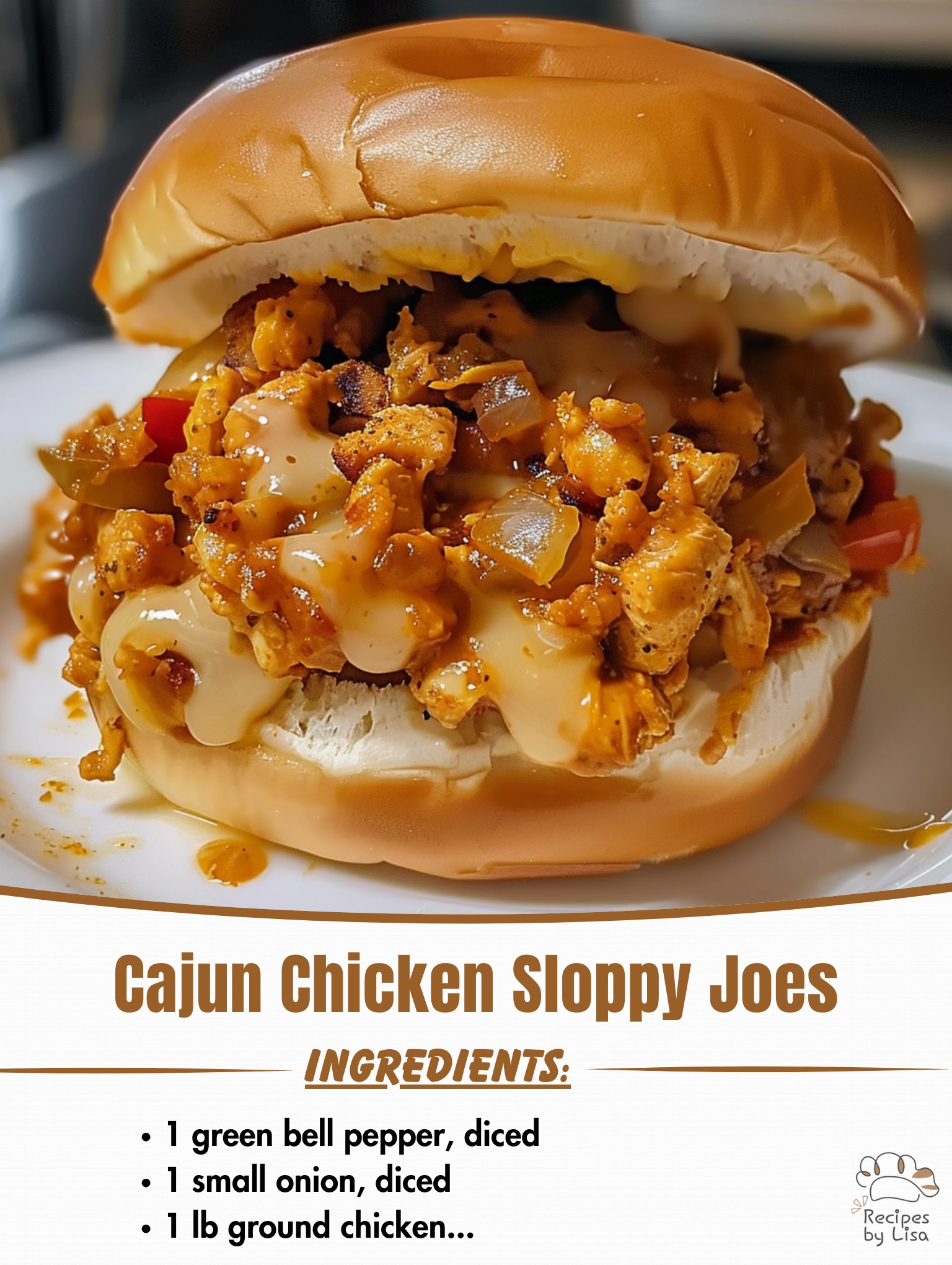  Cajun Chicken Sloppy Joes 