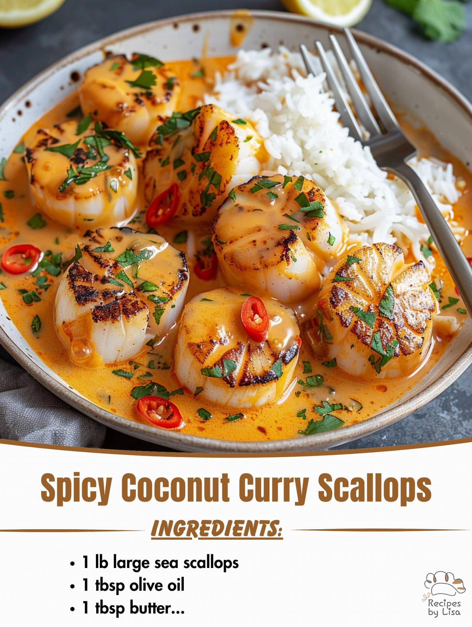  Spicy Coconut Curry Scallops