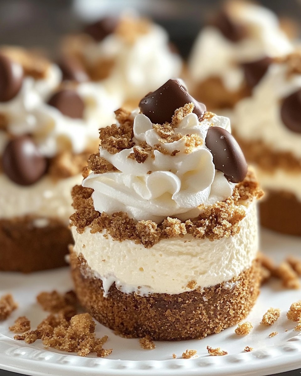 No-Bake White Chocolate Cheesecake Bites with Graham Cracker Crust 