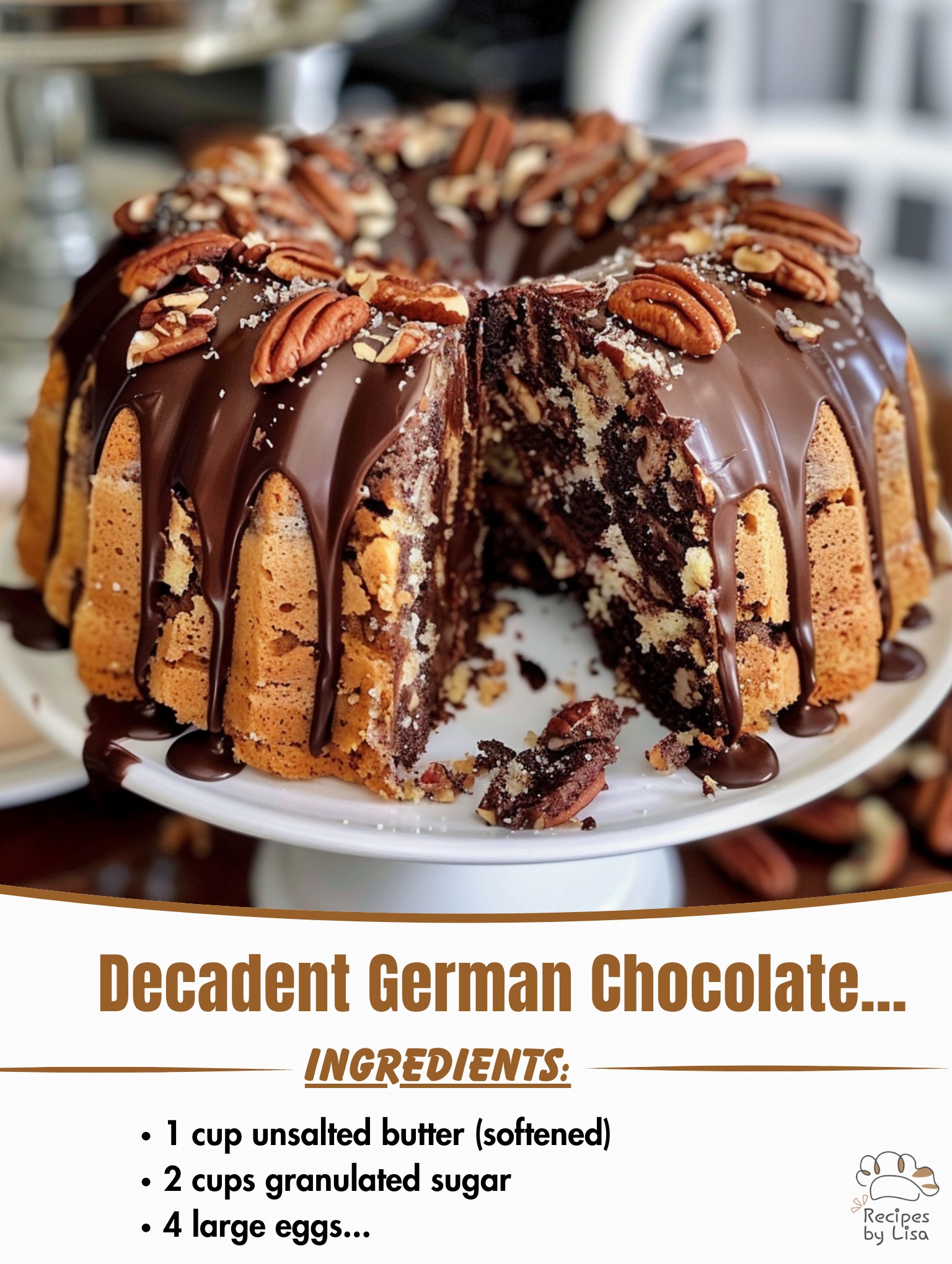  Decadent German Chocolate Pecan Pound Cake Delight 