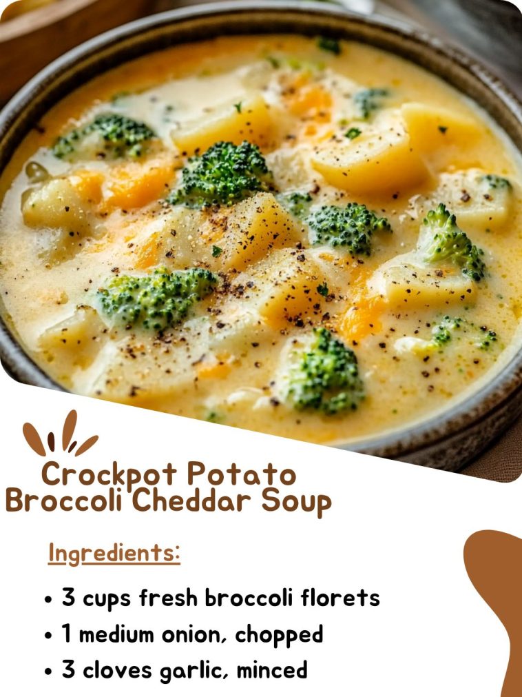 Crockpot Potato Broccoli Cheddar Soup