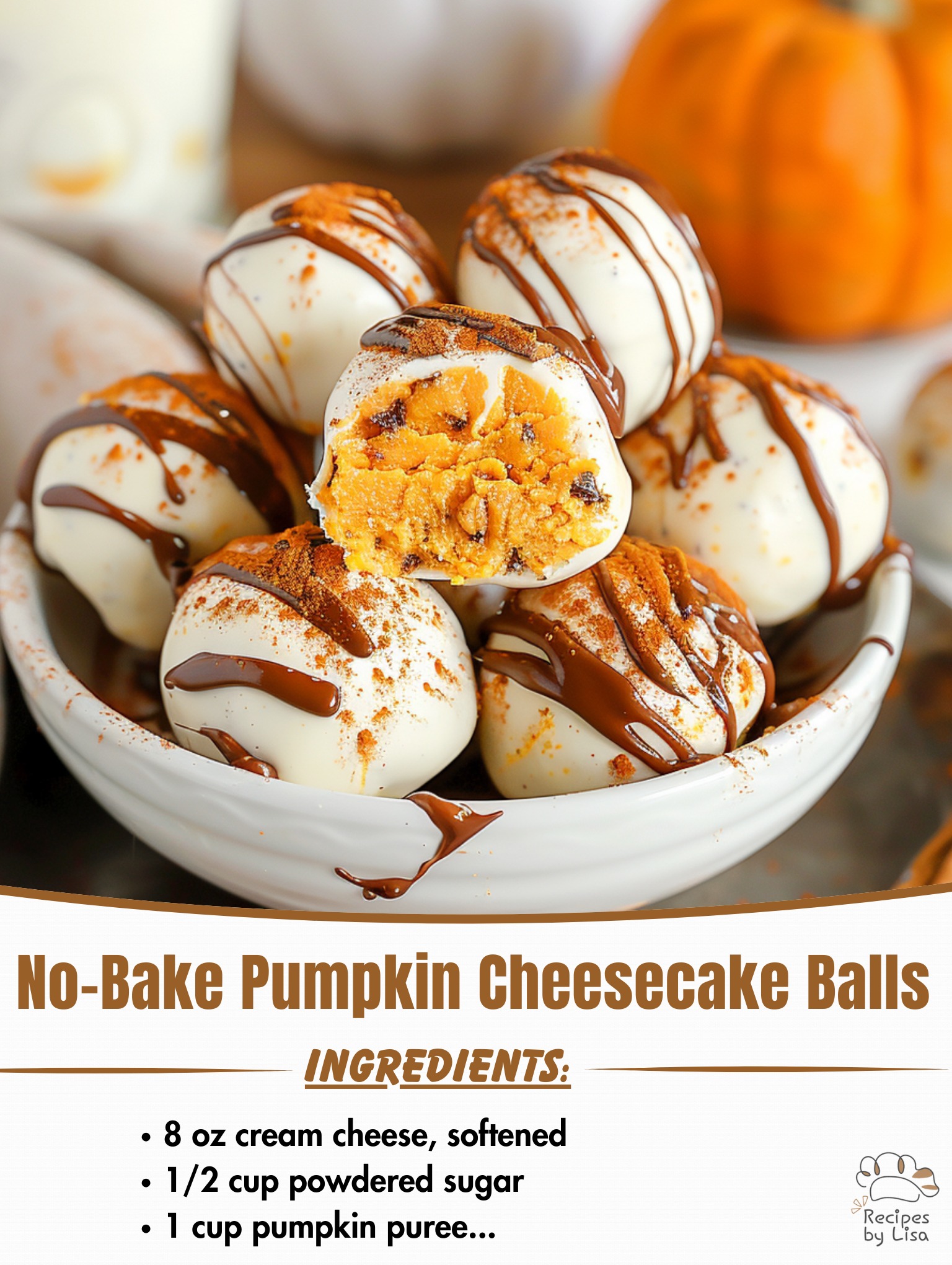 No-Bake Pumpkin Cheesecake Balls 