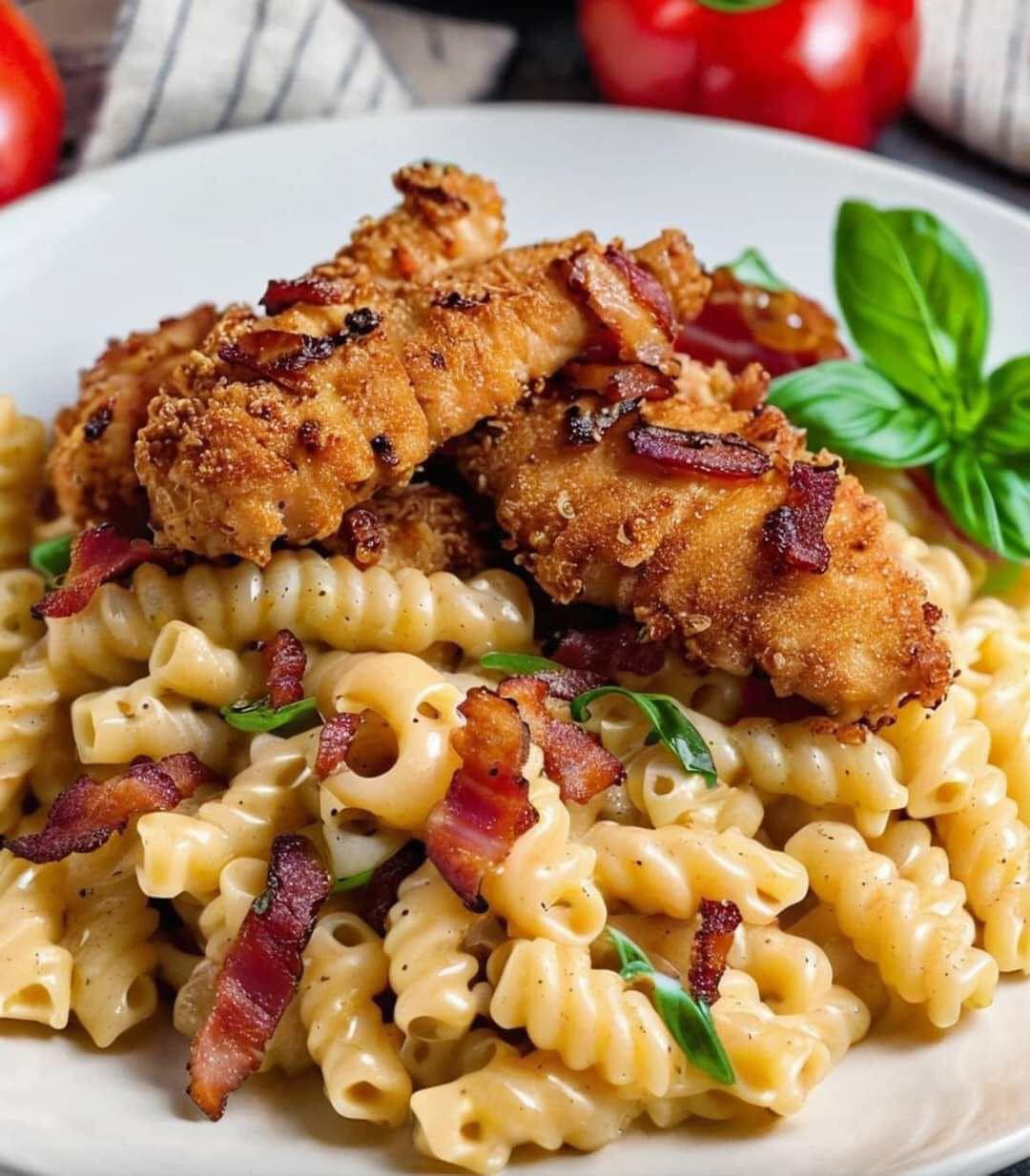 Honey Pepper Chicken Mac and Cheese