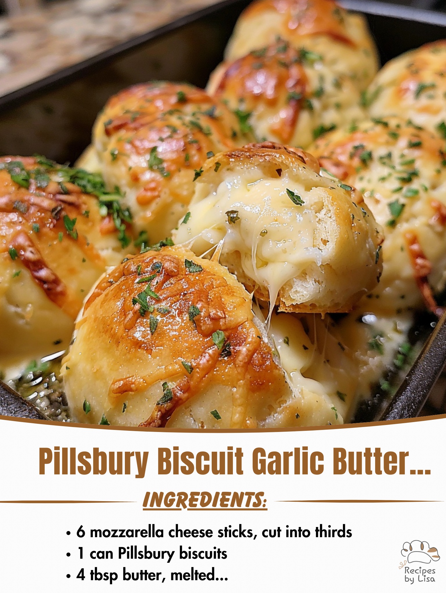 Pillsbury Biscuit Garlic Butter Cheese Bombs 