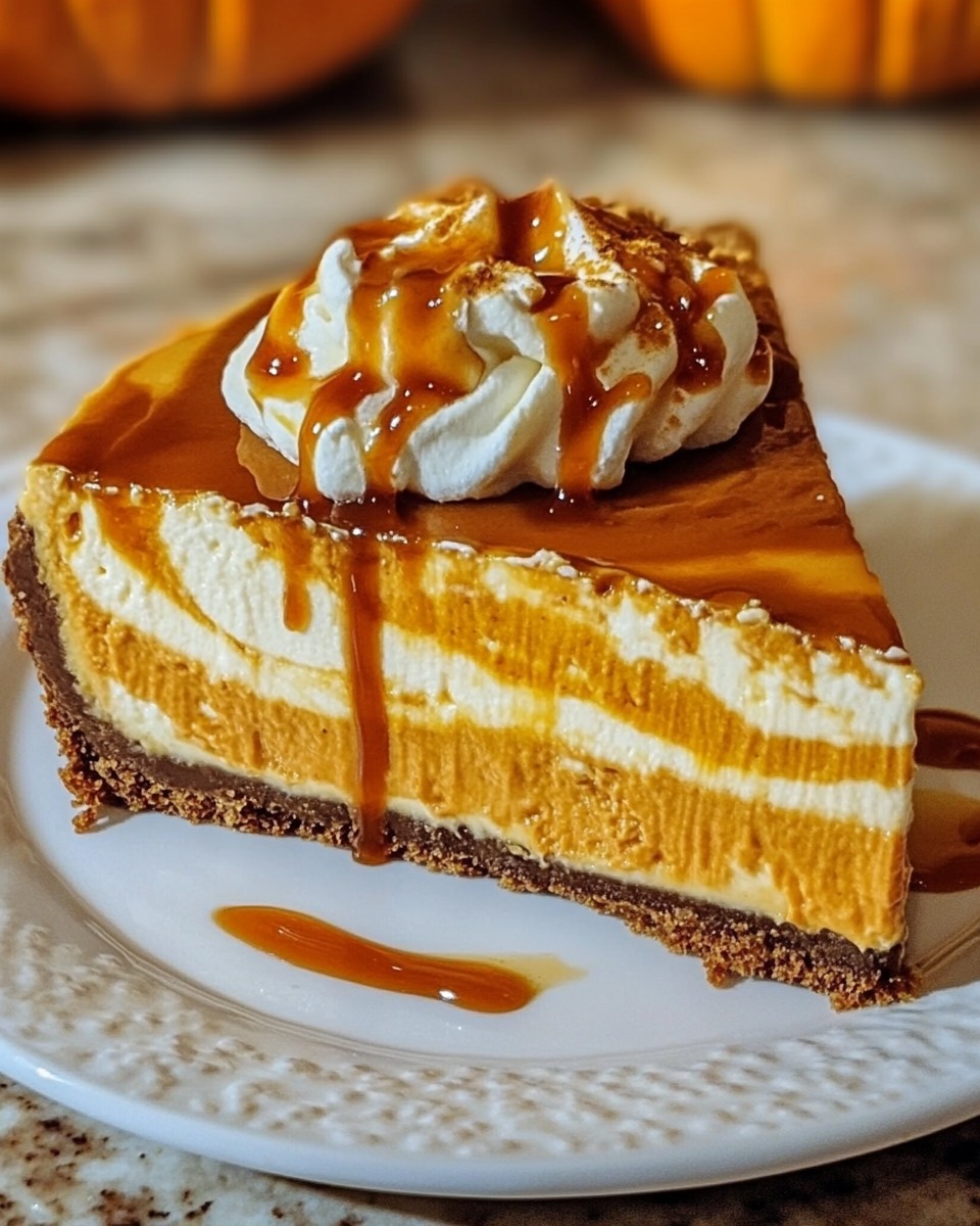 Pumpkin Caramel Swirl Cheesecake