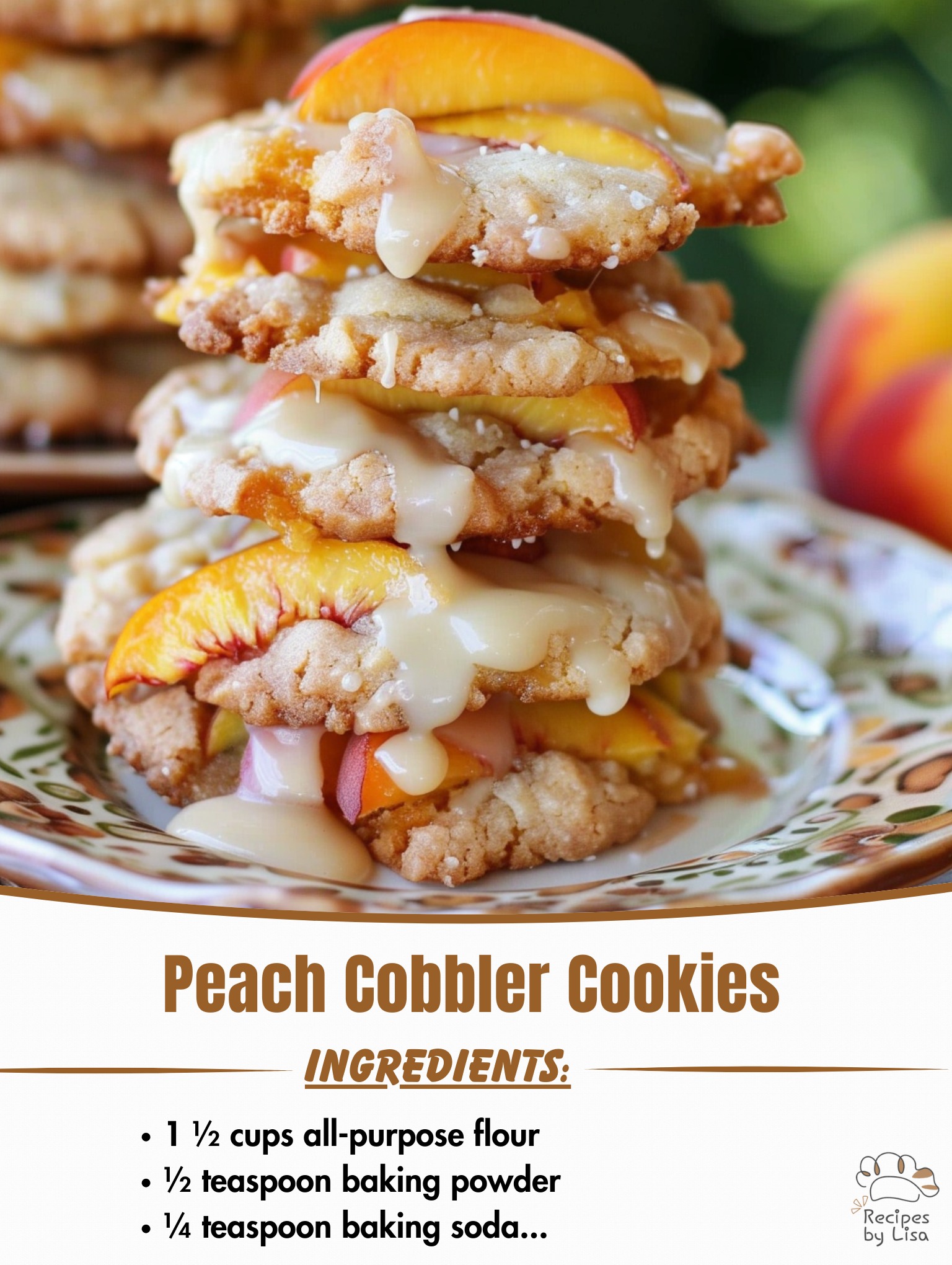 Peach Cobbler Cookies 