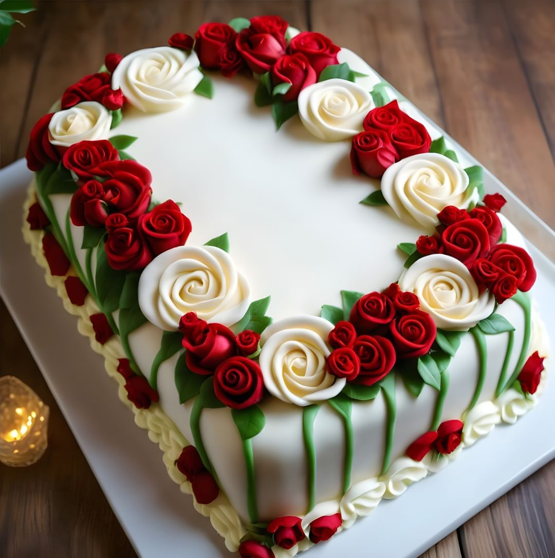 Elegant Rose Garden Cake 