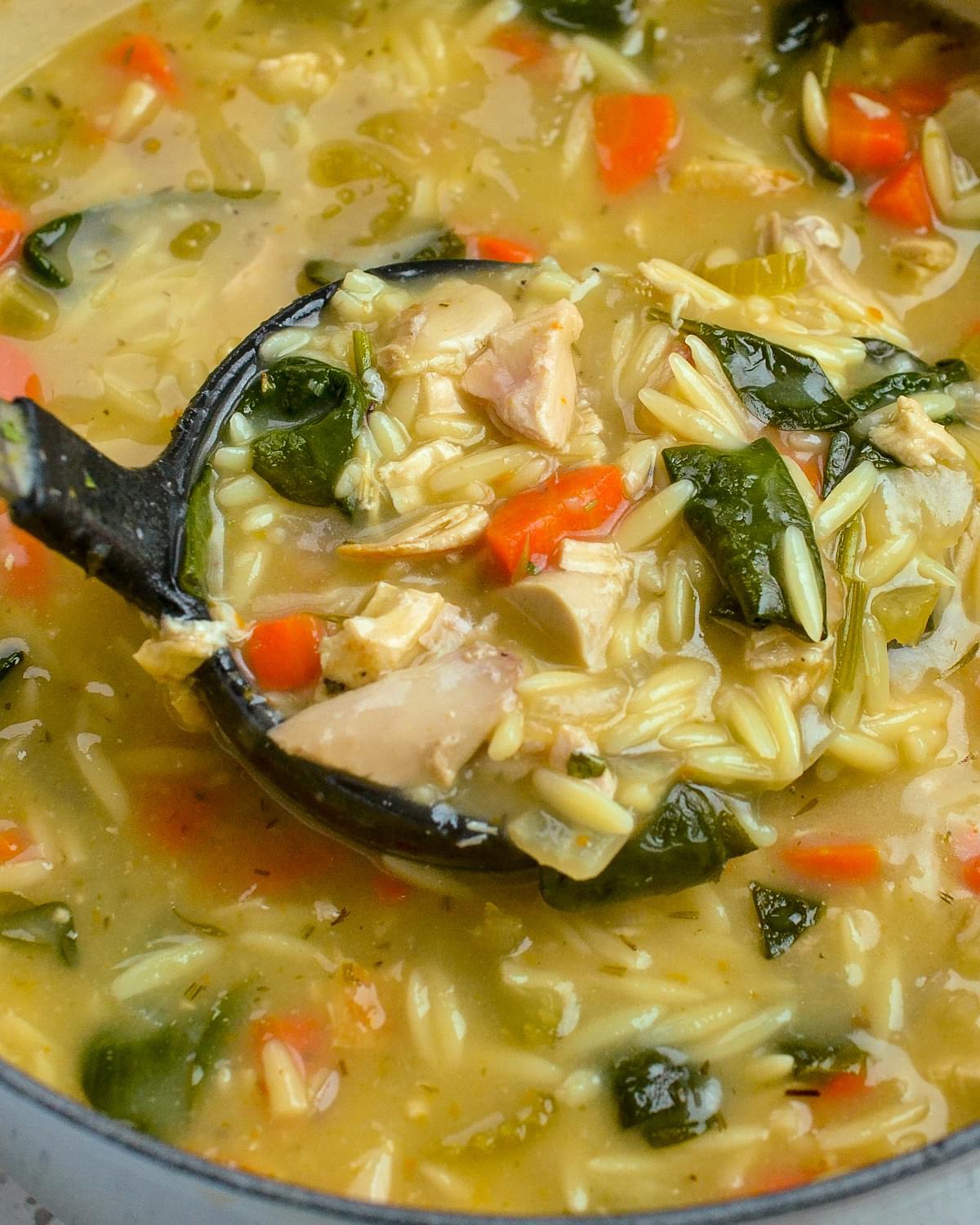 Lemon Chicken Orzo Soup