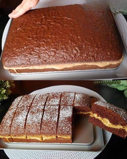 Coffee and chocolate cake with lotus cream icing: