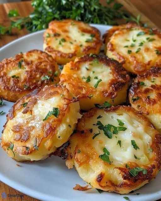 Baked Potato Rounds with Cheese: A Delectable Treat