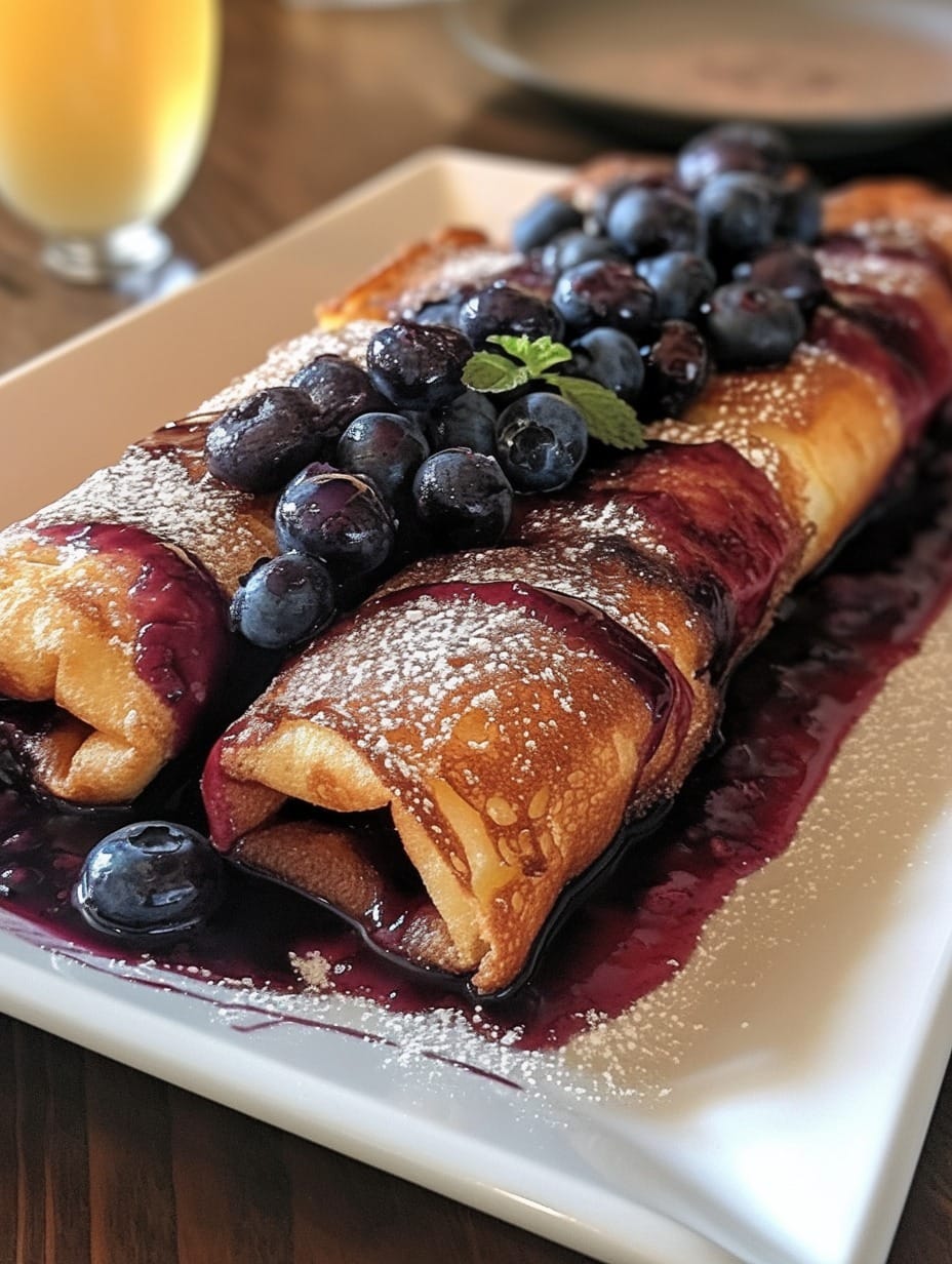 Blueberry French Toast Roll-Ups