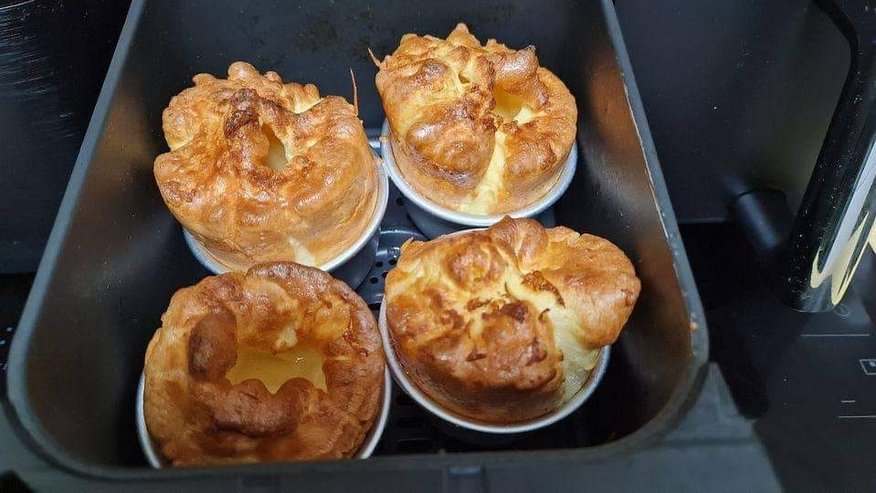 My first attempt at Yorkshire pudding in an air fryer.