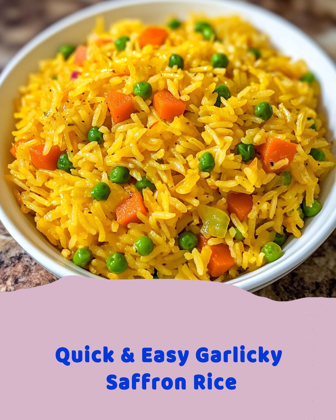 Quick & Easy Garlicky Saffron Rice