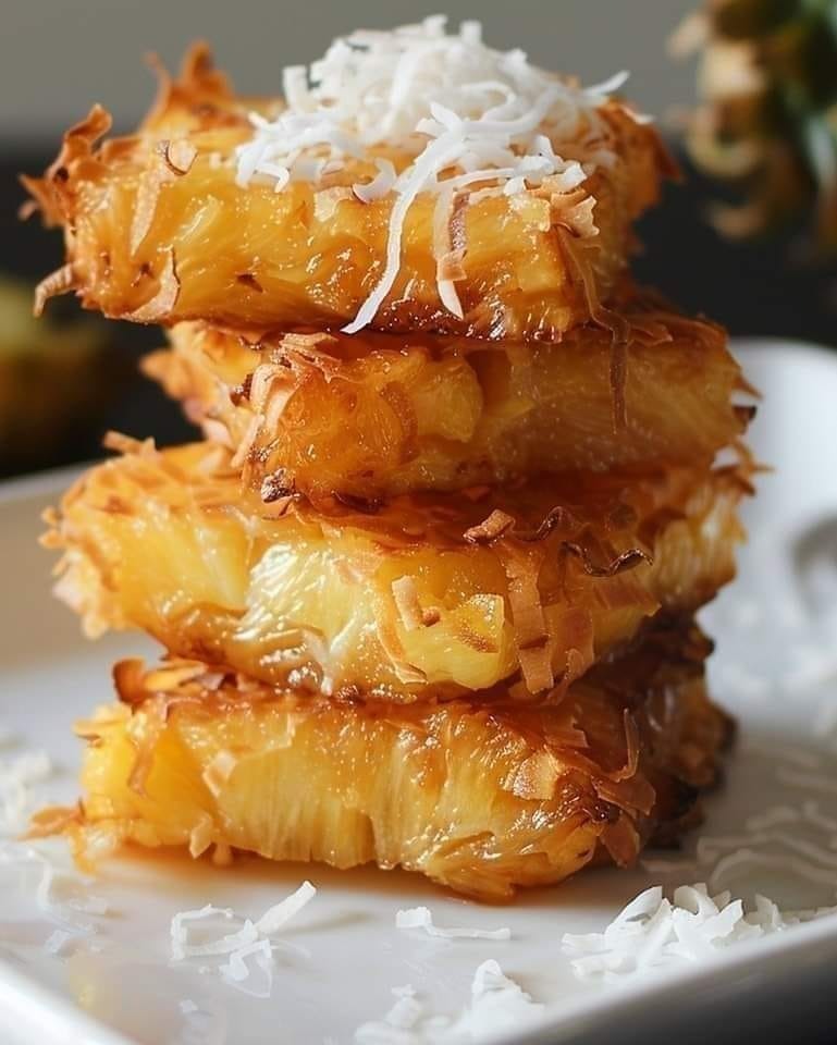 Fried Pineapple with Coconut Crust