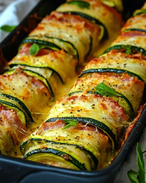 Finale-style courgettes with ham