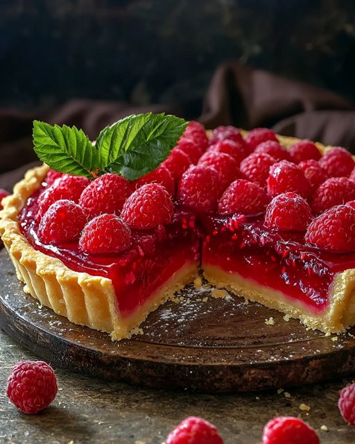 Raspberry tart by Christophe Felder