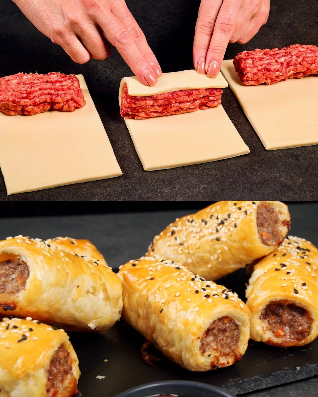 puff pastry sausage rolls