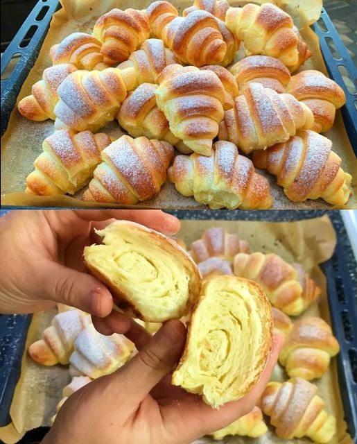 Pudding Croissants made in 10 minutes!