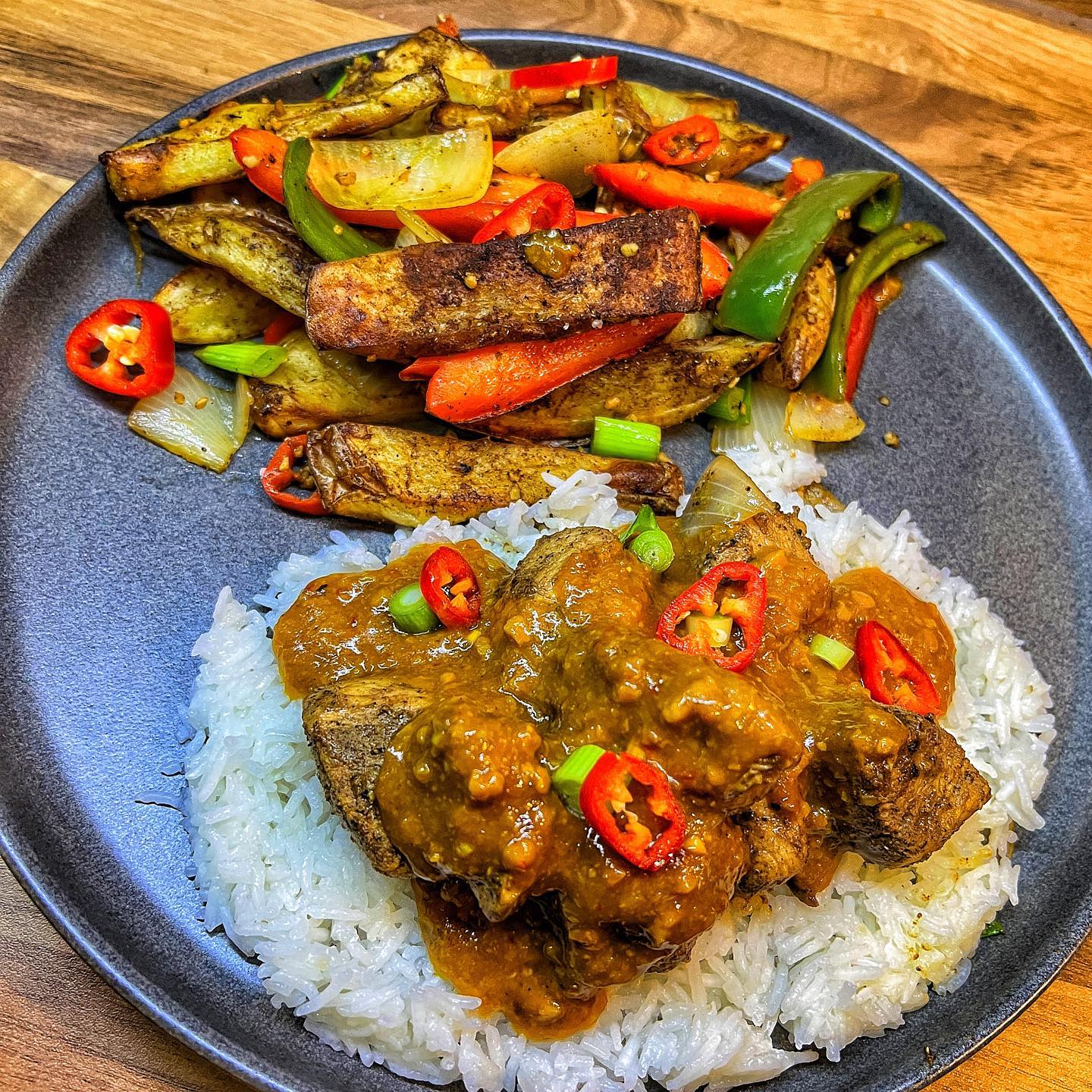 Salt and Pepper Chicken & Chips with Satay Sauce Recipe 