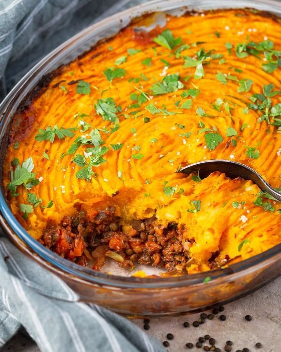 Vegan Pumpkin Lentil Parmentier