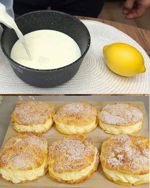 Lemon Cream Puffs with Mascarpone Filling