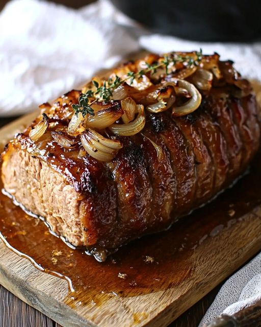 Pork Roast with Honey Caramelized Onions