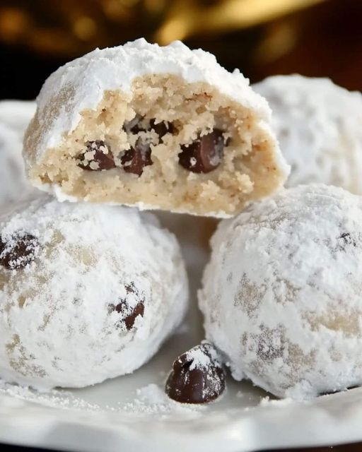 Peanut Butter Chocolate Chip Snowballs