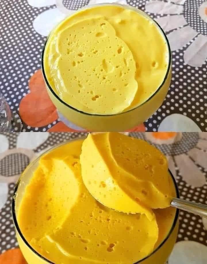 Golden Fluffy Mango Mousse