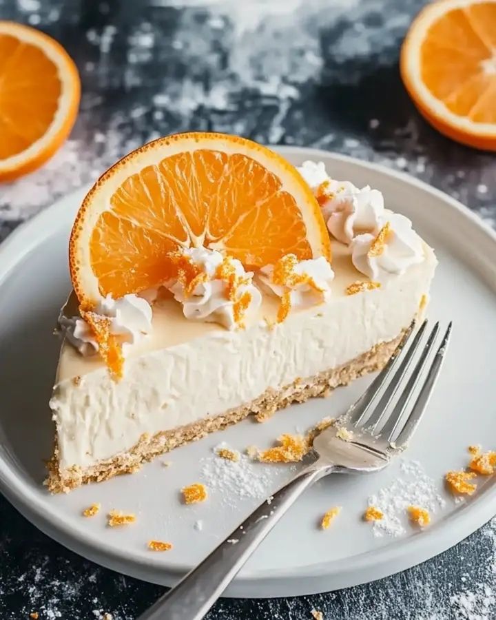 No-Bake Orange Creamsicle Cheesecake 