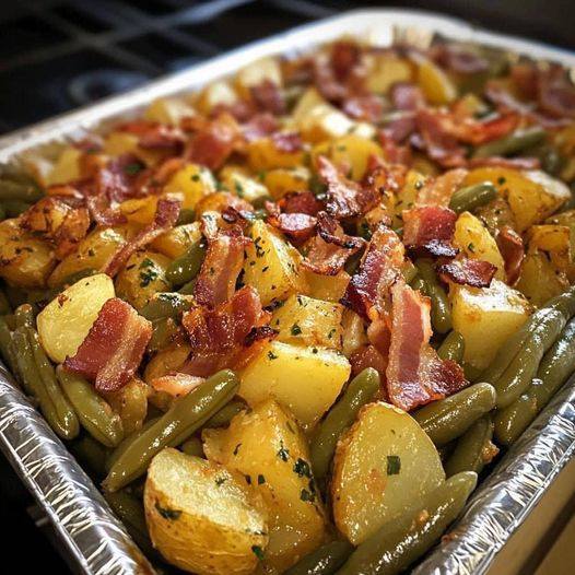 Country Ranch Green Beans ‘n Potatoes with Bacon