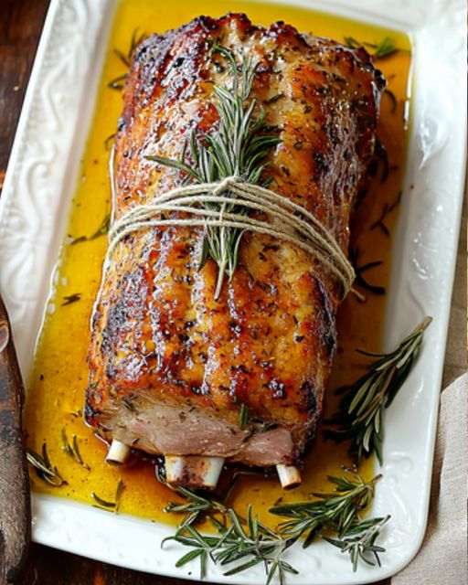 Tuscan Pork Roast with White Wine and Rosemary