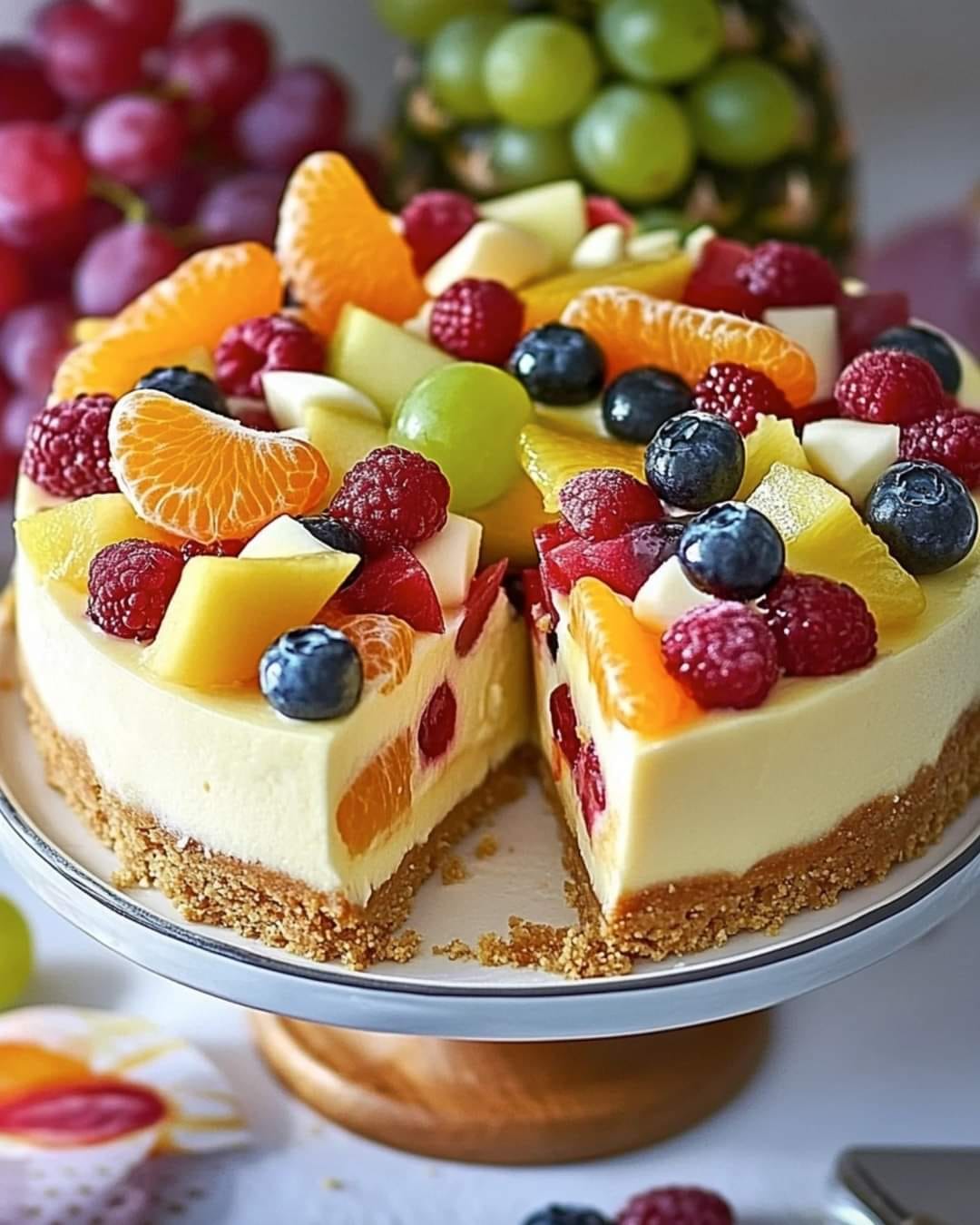 ‼️ULTIMATE FRUIT SALAD CHEESECAKE‼️