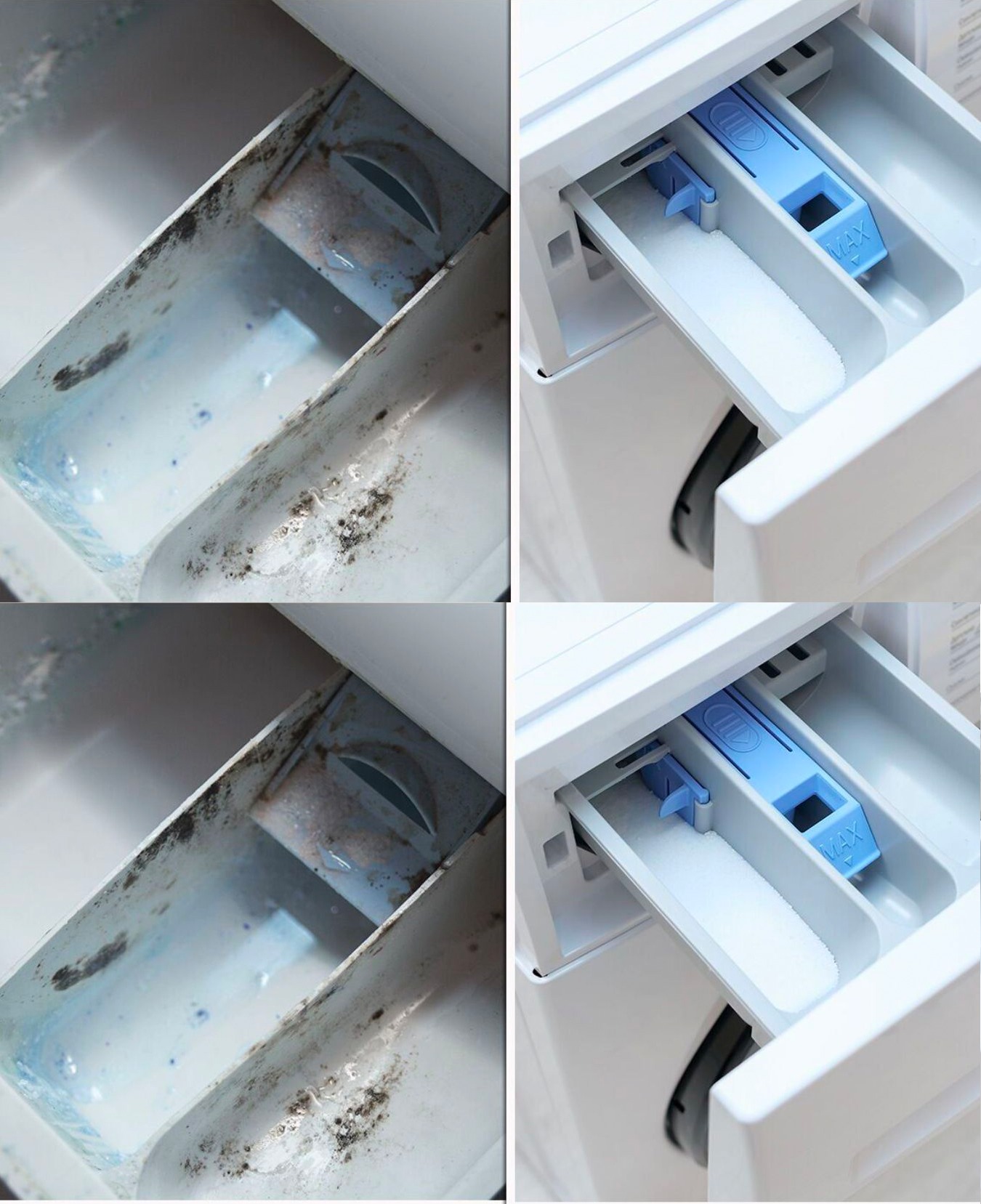 The ingenious trick for cleaning the washing machine drawer: It is like new again and free of mould