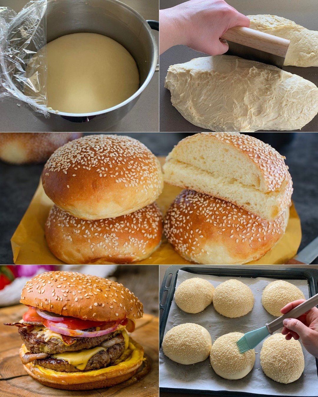 Burger Buns: The Recipe for Tall and Soft Hamburger Buns