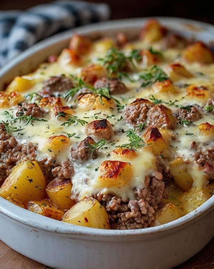 Easy Hamburger Potato Casserole