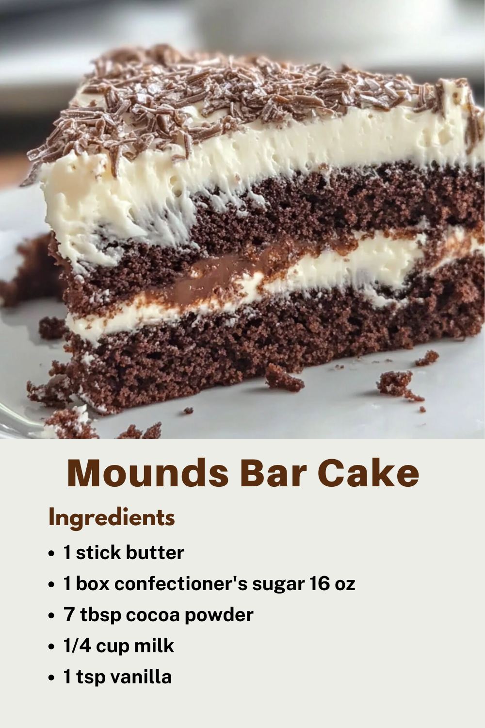 Mounds Bar Cake