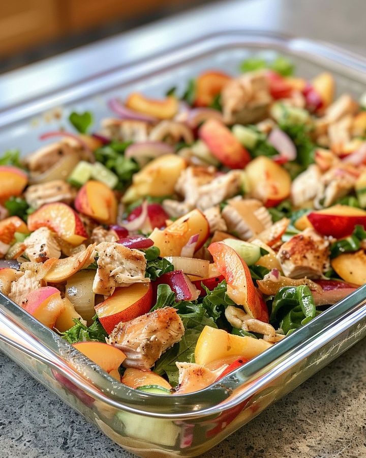 Baked Nectarine Chicken Salad