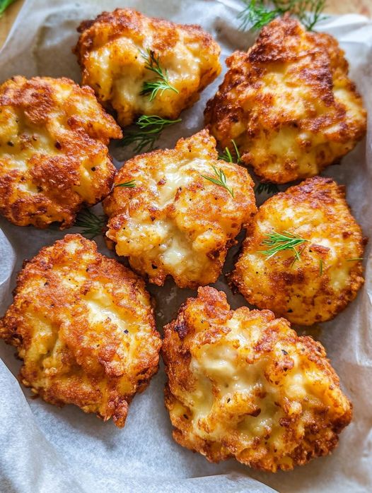 Cheesy Chicken Fritters