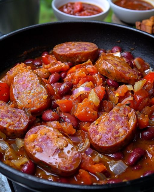 Rougail Sausage with Red Beans and Creole Spices